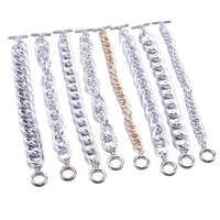 high quality mens aluminum cuban chain bracelet fashion simple hollow bracelet charming mens jewelry 20cm