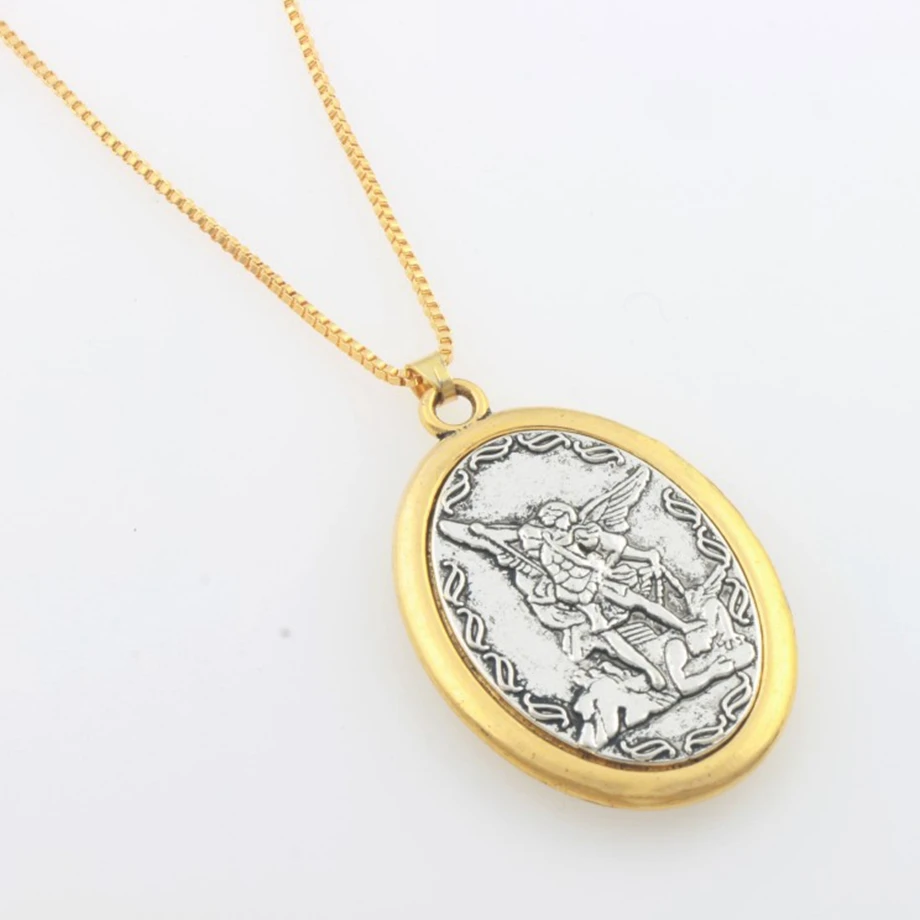 Кулон в виде святого покровителя из католика Майкла св. Михаила арчанделя 2 дюйма