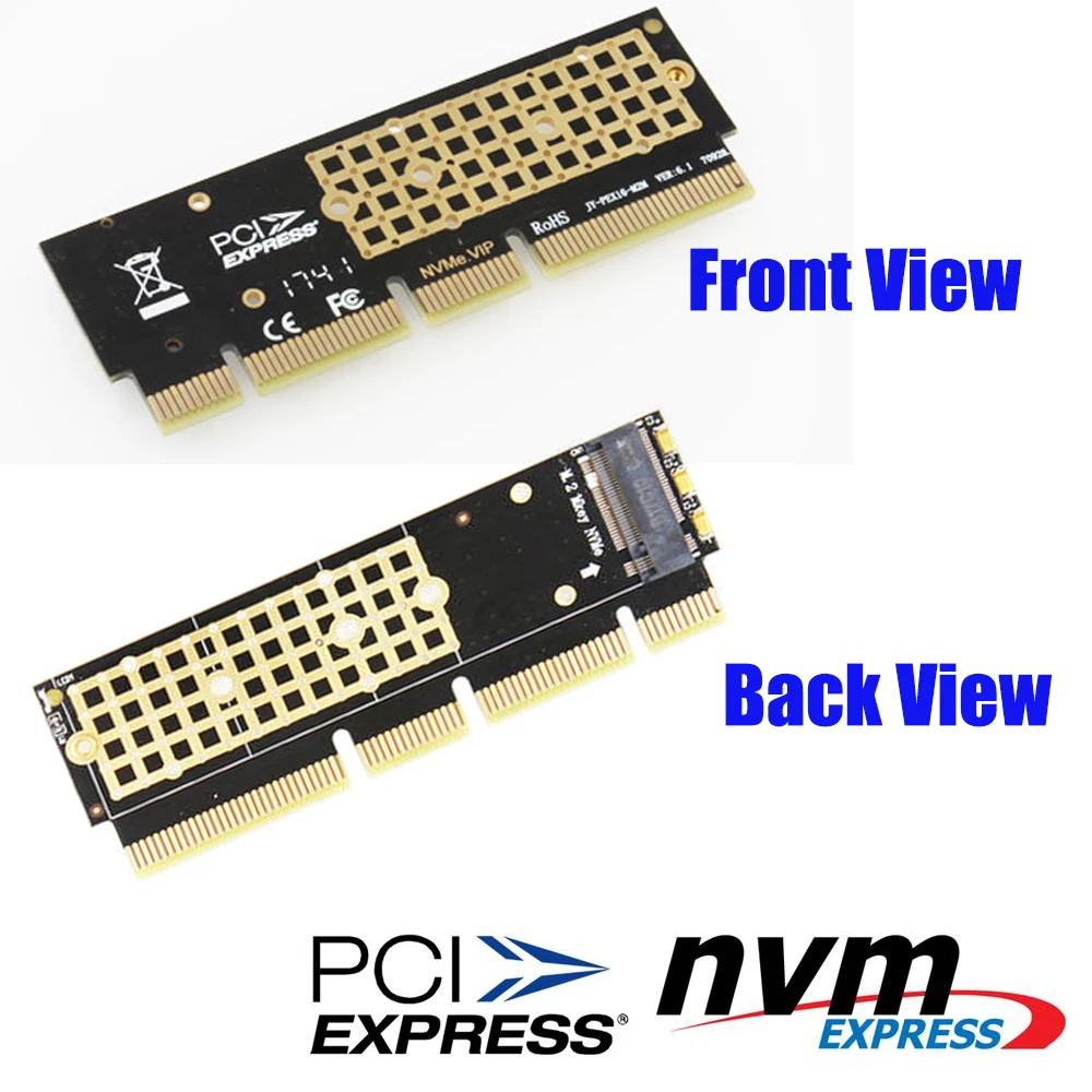 

M.2 NGFF NVMe SSD TO PCIE 3.0 X16/X8/X4 adapter with heatsink for 1U/2U server and low profile PC