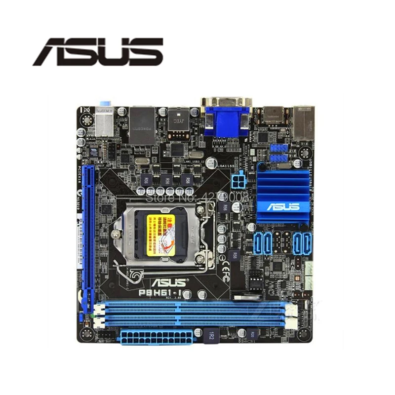 Mini itx HTPC 17*17 разъем LGA 1155 для ASUS P8H61 I настольная материнская плата H61 i3 i5 i7 DDR3 16 ГБ б/у