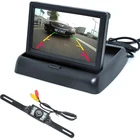 Камера заднего вида Автомобильная Складная с 7 светодиодами и ЖК-дисплеем 4,3 дюйма