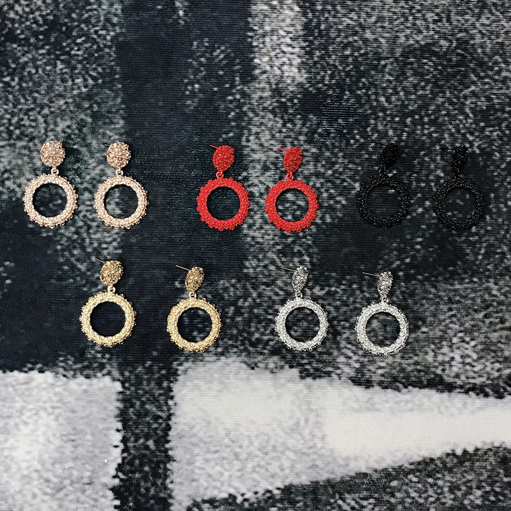 Женские современные Золотые сережки большие и тяжелые круглые серьги в