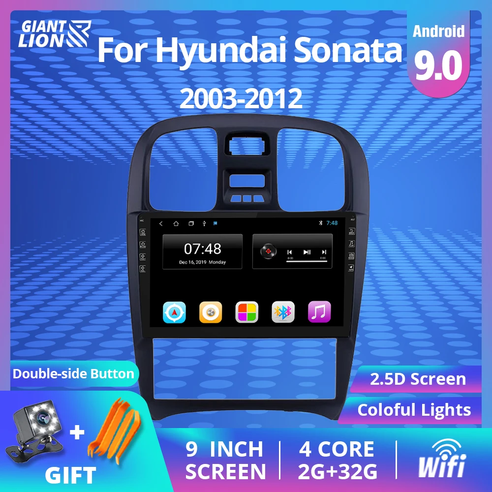 

2DIN Android 9.0 Car Radio For Hyundai Sonata 2003 2004 2005 2006 2007 2008 2012 GPS Multimedia DVD Player 9 Inch Car DVD Player