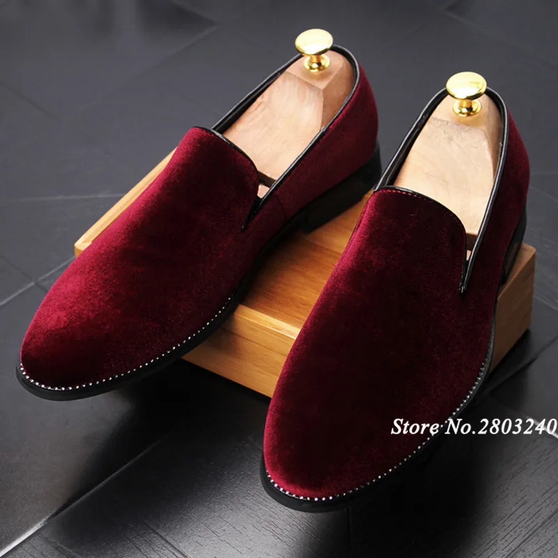 Новинка Мужские очаровательные бархатные Лоферы наивысшего качества с острым
