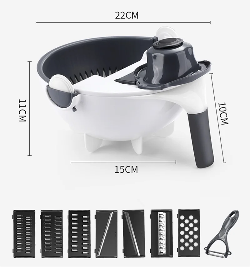 

Multifunctional Vegetable Cutting Artifact Household Potato Shredder Shredder Kitchen Artifact Vegetable Cutting Drain Basket