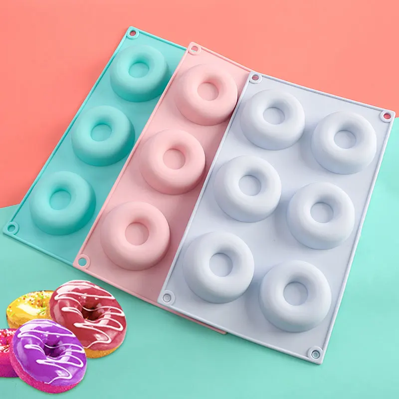 Силиконовая форма для пончиков антипригарная силиконовая 6 полноразмерных