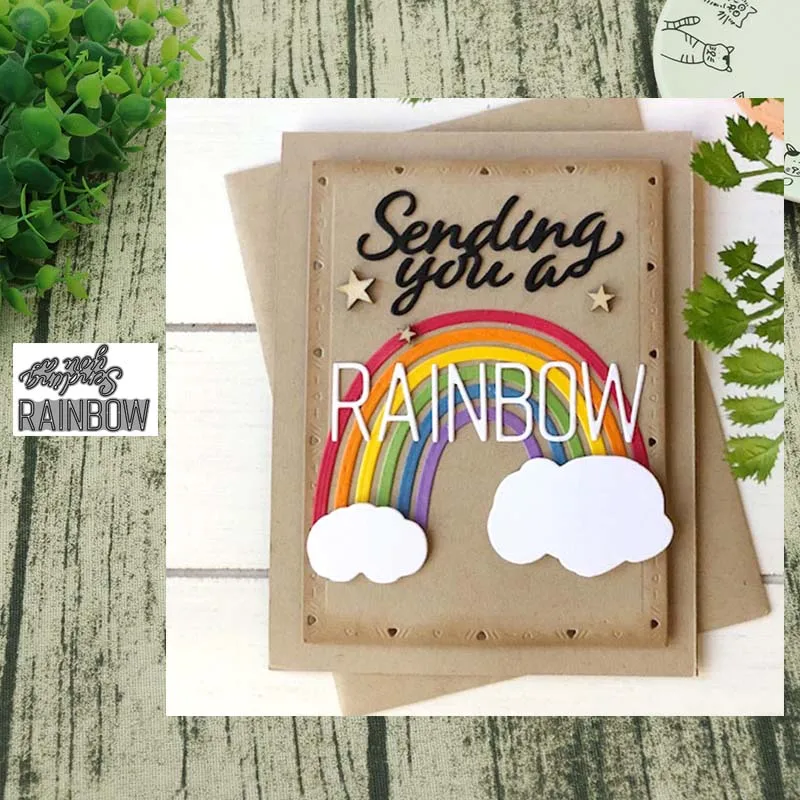 New Dies 2020 Metal Cutting rainbow letter diy photo album Scrapbooking Stencil Die Cuts Card Making | Дом и сад