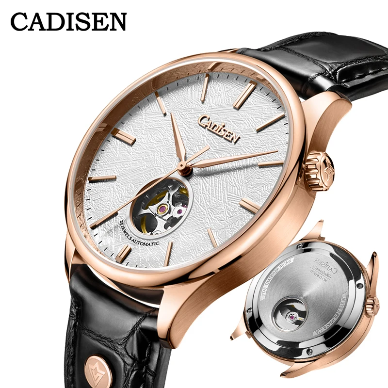 

CADISEN Men Mechanical Wristwatches Miyota 82S0 Automatic Watch Men Tourbillon Business Leather Sports Waterproof Reloj Hombre