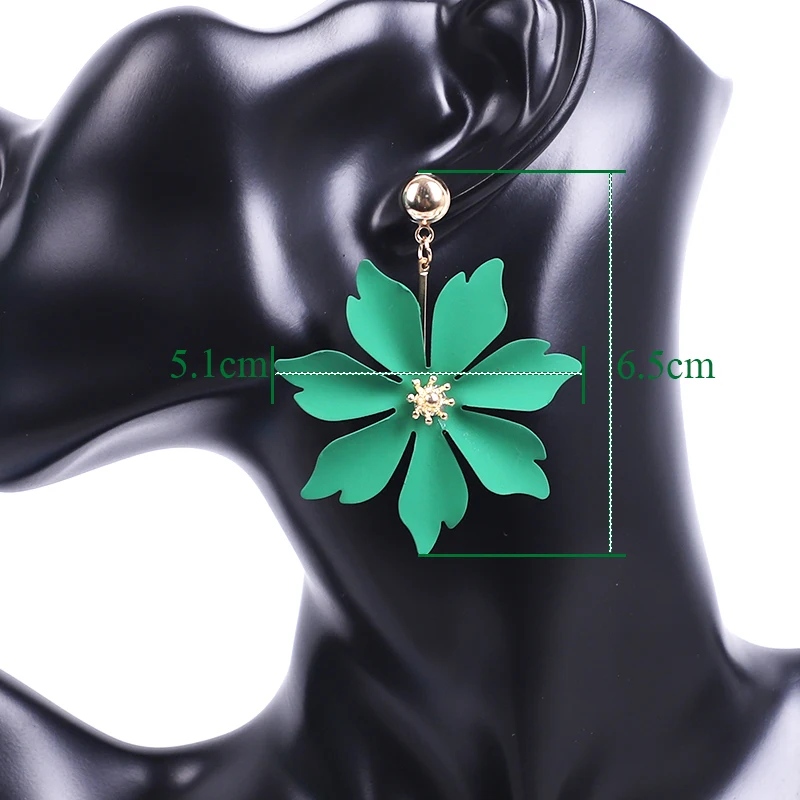 Женские серьги подвески в Корейском стиле красные богемном с изображением синей