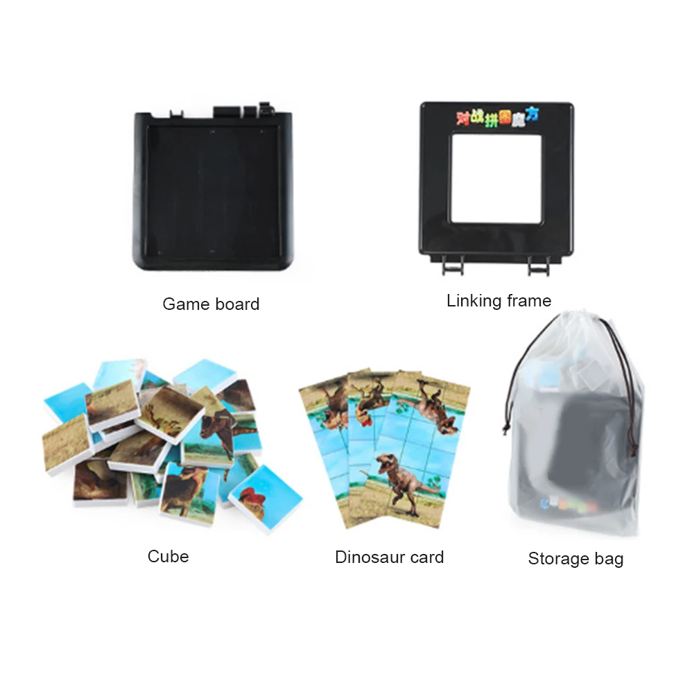 

Puzzle Game Dinosaur Slide Puzzle Board Table Game Educational Puzzle Toy For Children 2 Players Fun Dinosaur Battle Puzzle Game