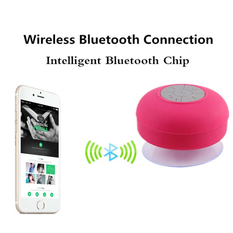 JI-06 водонепроницаемый Душ bluetooth динамик mp3 плеер беспроводной громкой связи Портативный динамик для телефона всасывающий микрофон сабвуфер