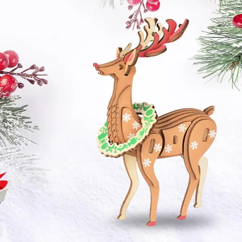 Детская игрушка Монтессори 3D Деревянный пазл тщательная обработка лазерной