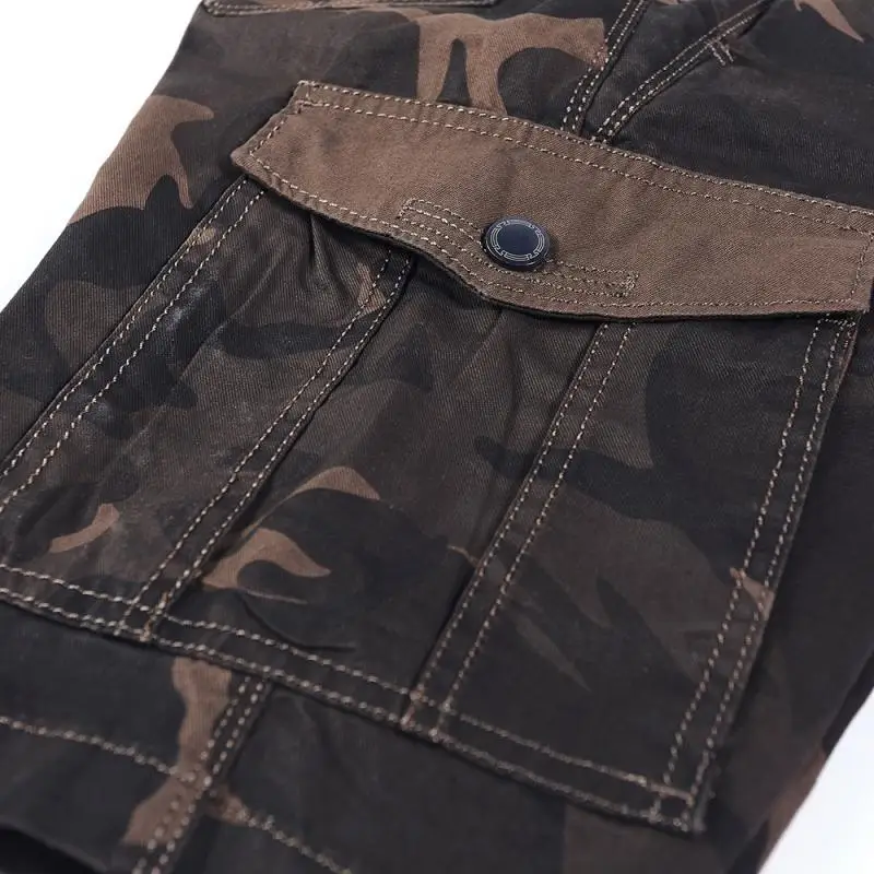 

New Summer Cargo Shorts Men Casual Shorts Drawstring Outdoor Camouflage Tactical Pants Mens Shorts Cotton Knee Length Plus Size