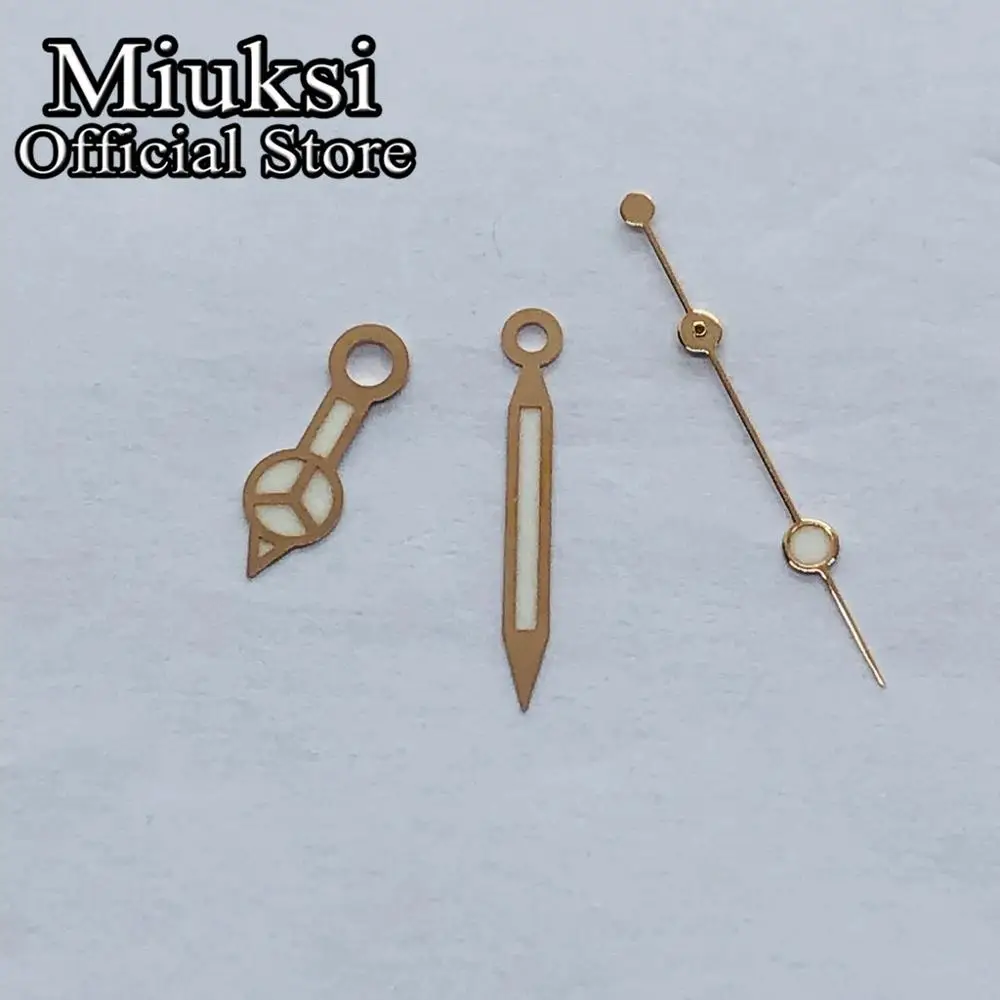 Часы Miuksi розовое золото стрелки светящиеся подходят для ETA 2824 2836 NH35 NH36 Miyota 8215 8205 821A