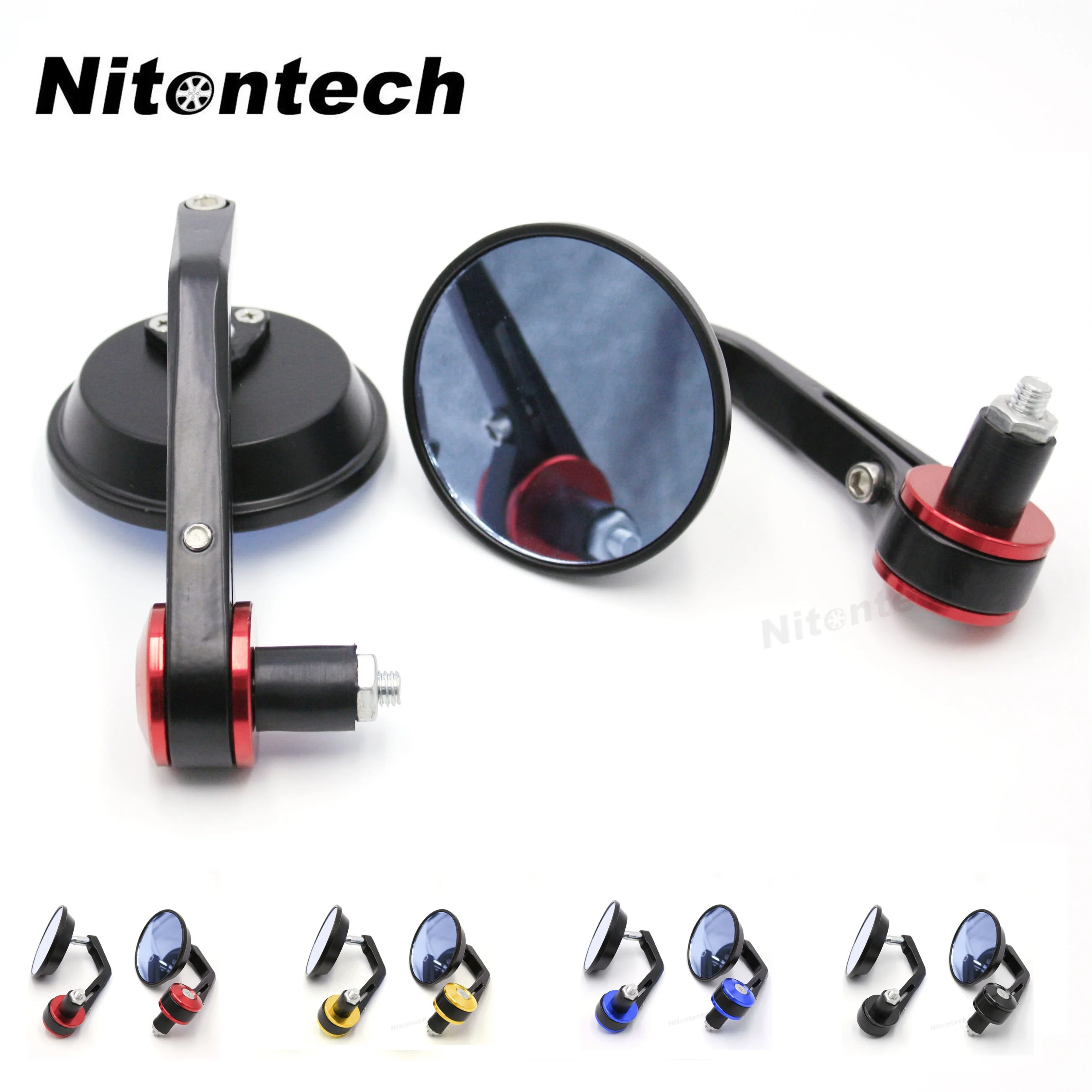 Мотоциклетное полностью алюминиевое круглое зеркало заднего вида 7/8 дюйма 22 мм