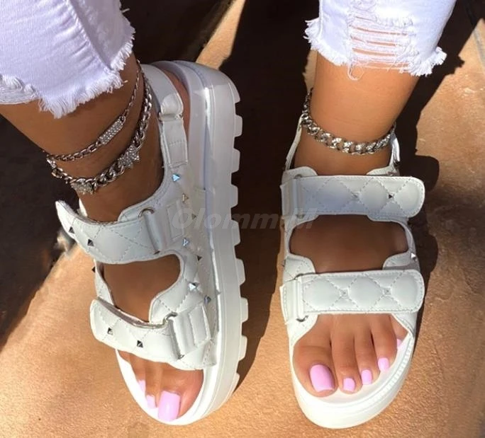 Женские пляжные шлепанцы для отдыха на открытом воздухе универсальные кожаные