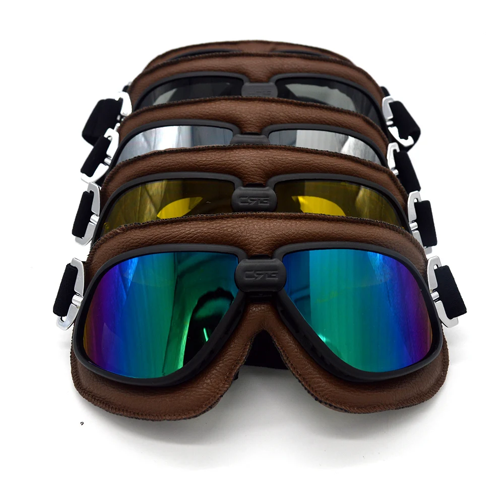 Новый Винтажный стиль мото rcycle gafas moto cross Мото очки скутер Очки Авиатор Пилот