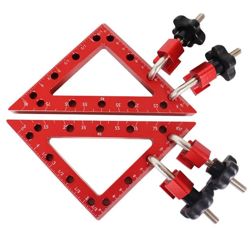 

90° Multi-angle Positioning Squares Right Angle Clamps 150mm Woodworking Ruler