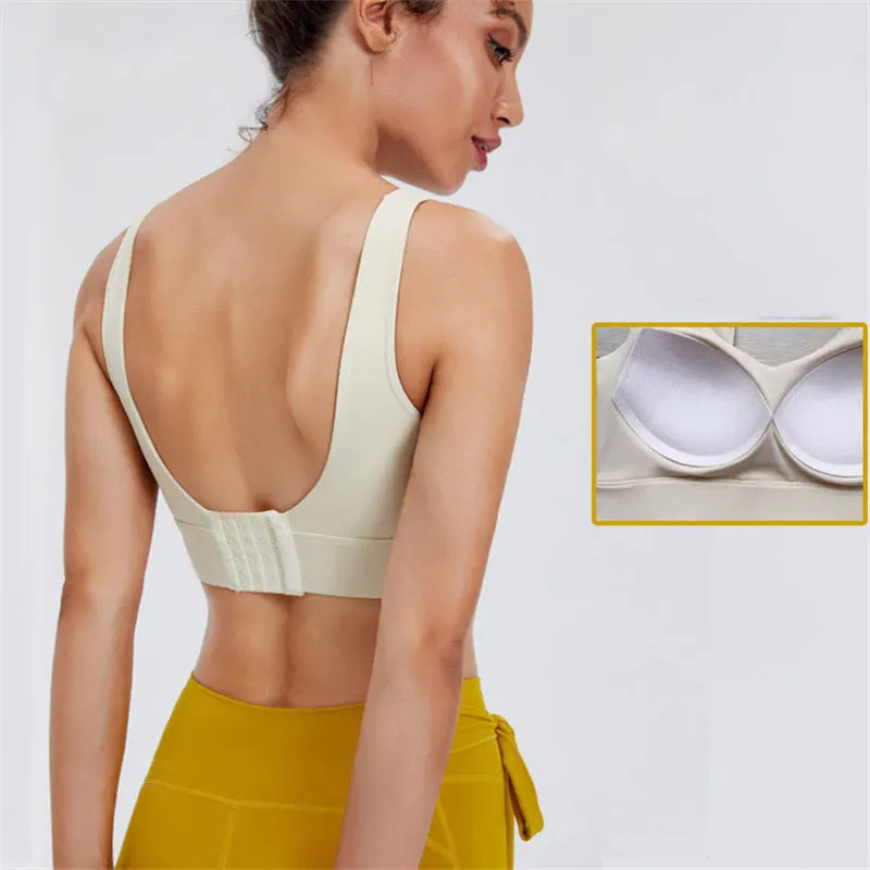 

Women Sports Bra Shock Proof Gathering High-Intensity Yoga Underwear Fitness Bra Sporty Fitness Top