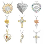 DoreenBeads микро проложить серии ожерелье для женщин Птица и крест сердце ожерелье с подвеской в виде для вечерние аксессуары для ювелирных изделий