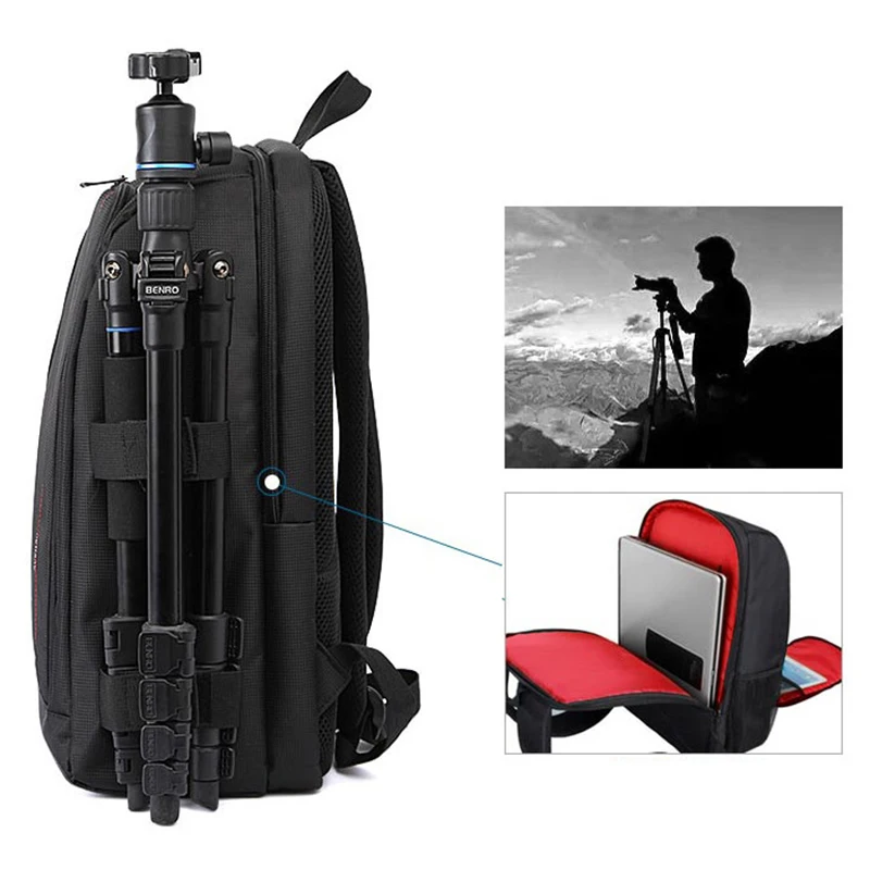 Рюкзак для камеры водонепроницаемая Нейлоновая Сумка DSLR видео сумки с