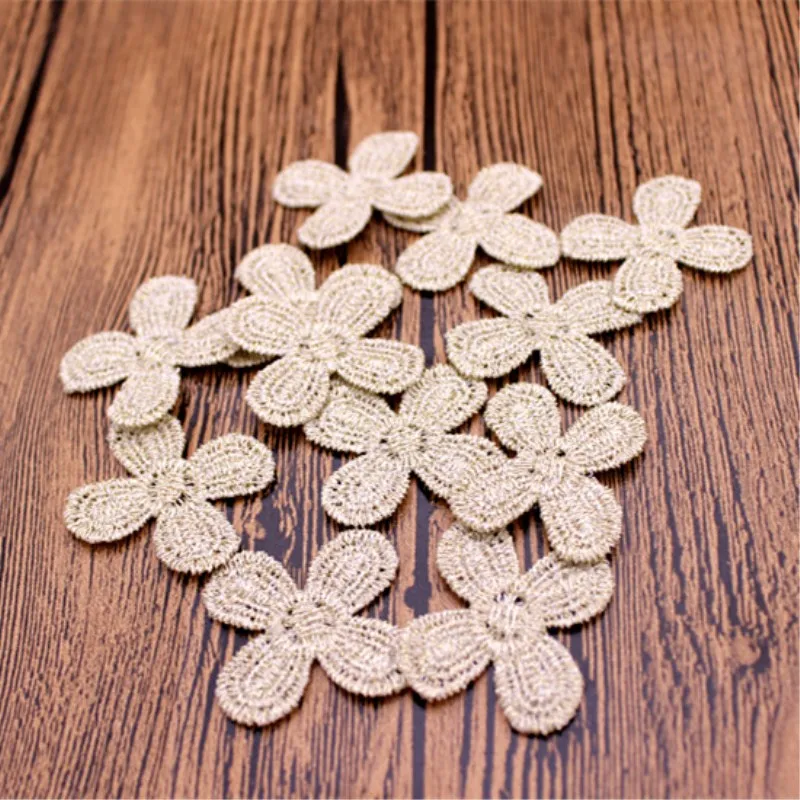 

10Pcs Golden Flower Vintage Floral Embroidered Patch Sew on Patches for Clothing Embroidery Fashion Applique