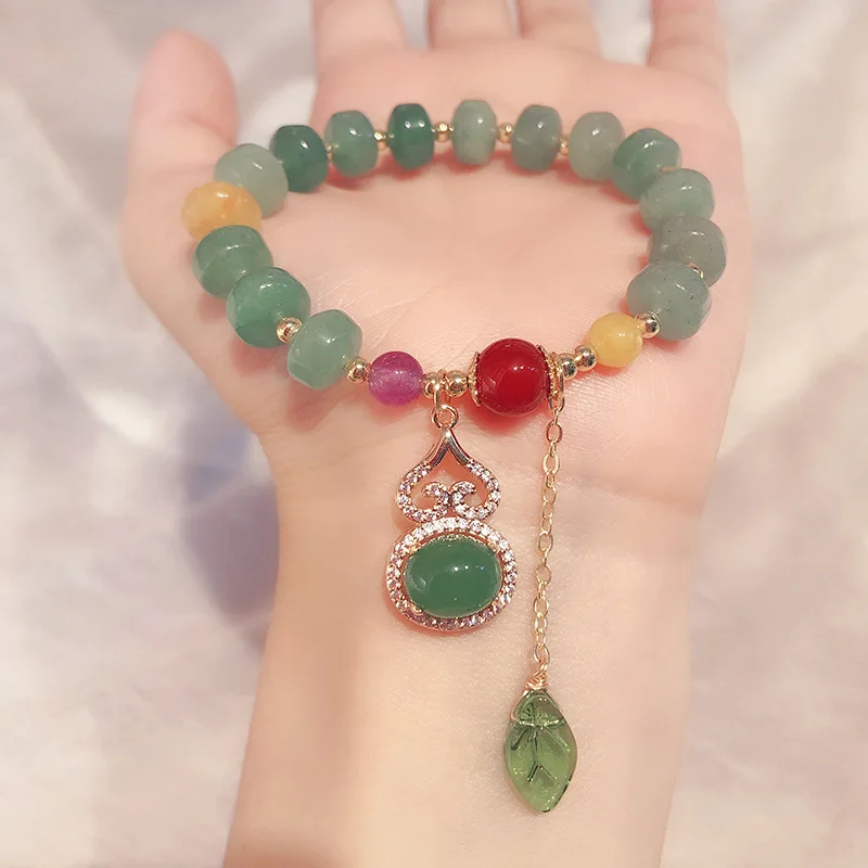 

Sennier Natural Colorful Stone Beads Lucky Gourd Bracelets Ethnic Energy Bracelet for Women Bangles & Bracelets Handmade Jewelr