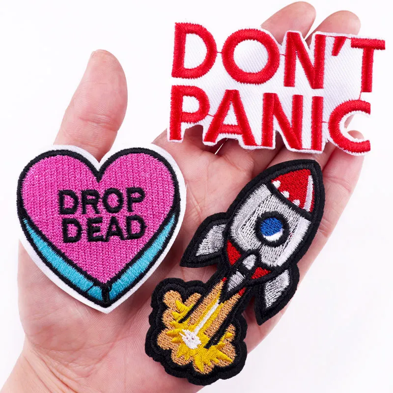 Мультяшный корги Вышивка Патчи животные Единорог Кот патчи для одежды