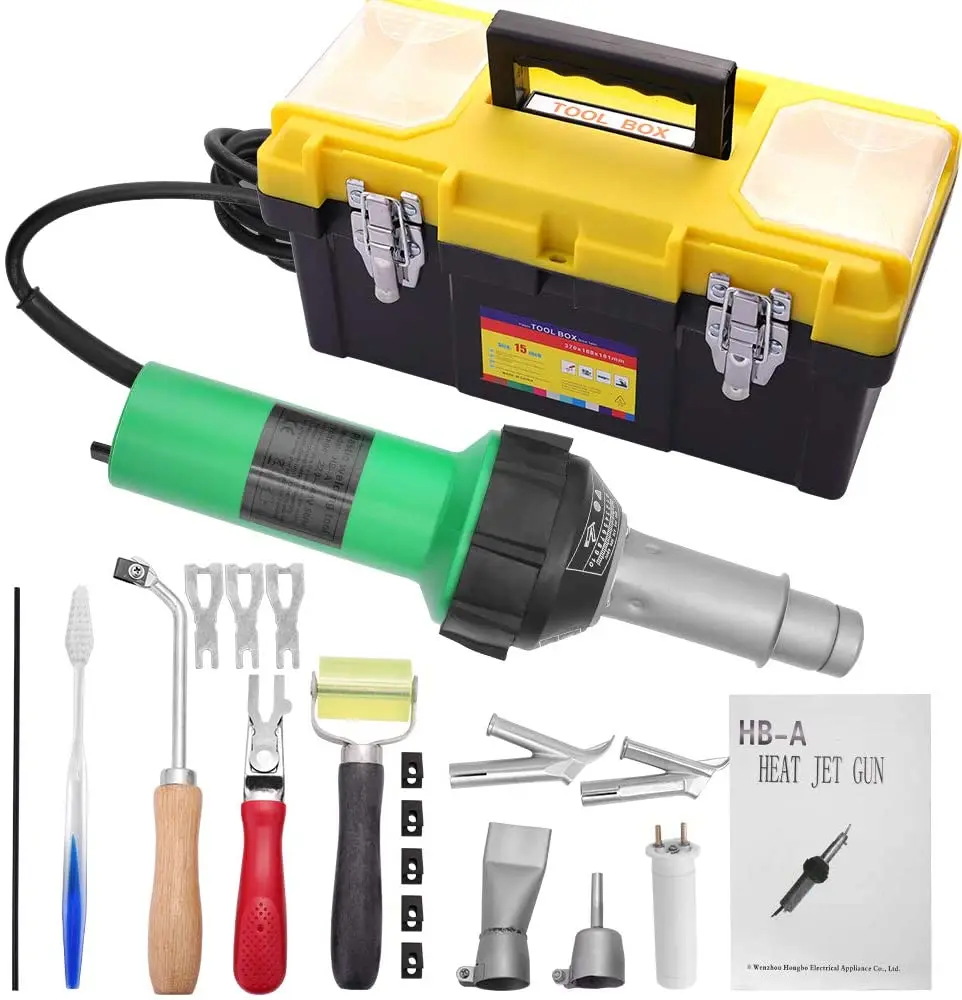 

220V/110V 1600W Electronic Hot Air Guns Plastic Welding Torch Welder Heat GunTools Kit for PVC vinyl floor PP PE EU US UK Plug