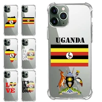 corner extra protection transparent tpu phone cases for samsung a50 a70 m20 m30 note s 9 10 11 20 plus pro uganda flag cover