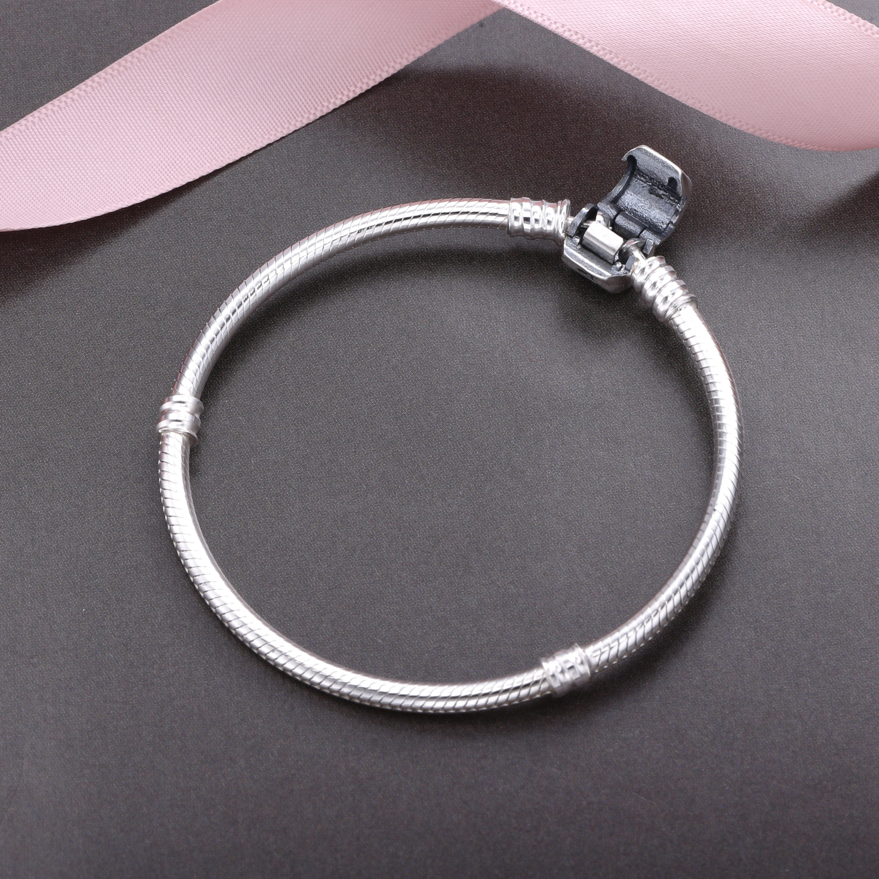 Ajax 100% 925 Sterling Silver Chain Bracelet Bangle For Women Fit DIY Charm Bead Authentic Fine Jewelry Gift | Украшения и