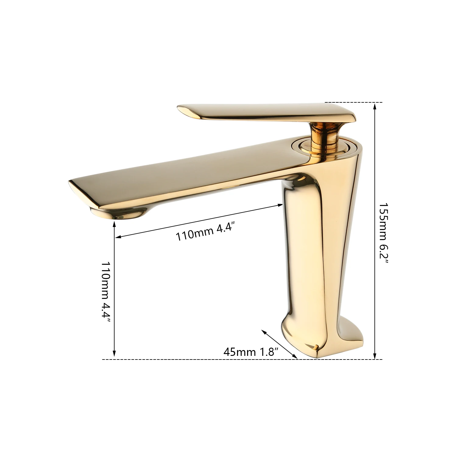 JIENI Golden Polished Bathroom Basin Faucet Brass Rose Gold Plated Deck Mount Vanity Mixer Plumbing Fixture Stream Tap | Обустройство