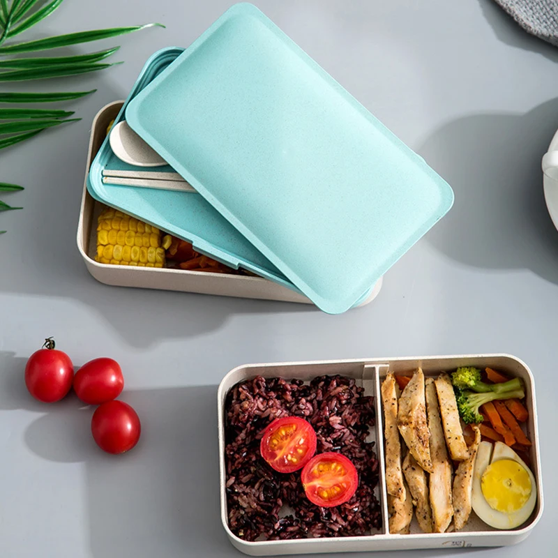Ланч бокс для микроволновки 2 слоя японский рис Husk Bento Box хранения пищевых