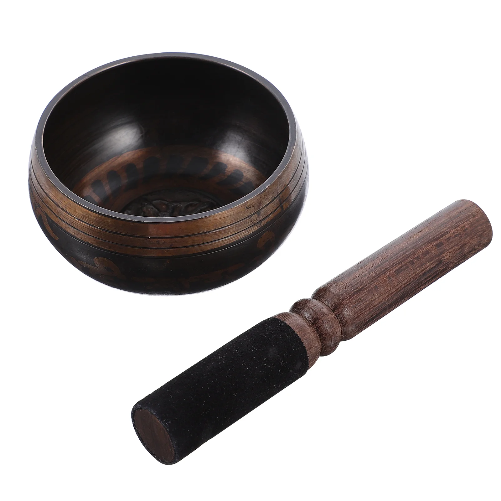 

1 Set Decorative Meditation Bowl Yoga Room Sound Bowl Wooden Stick