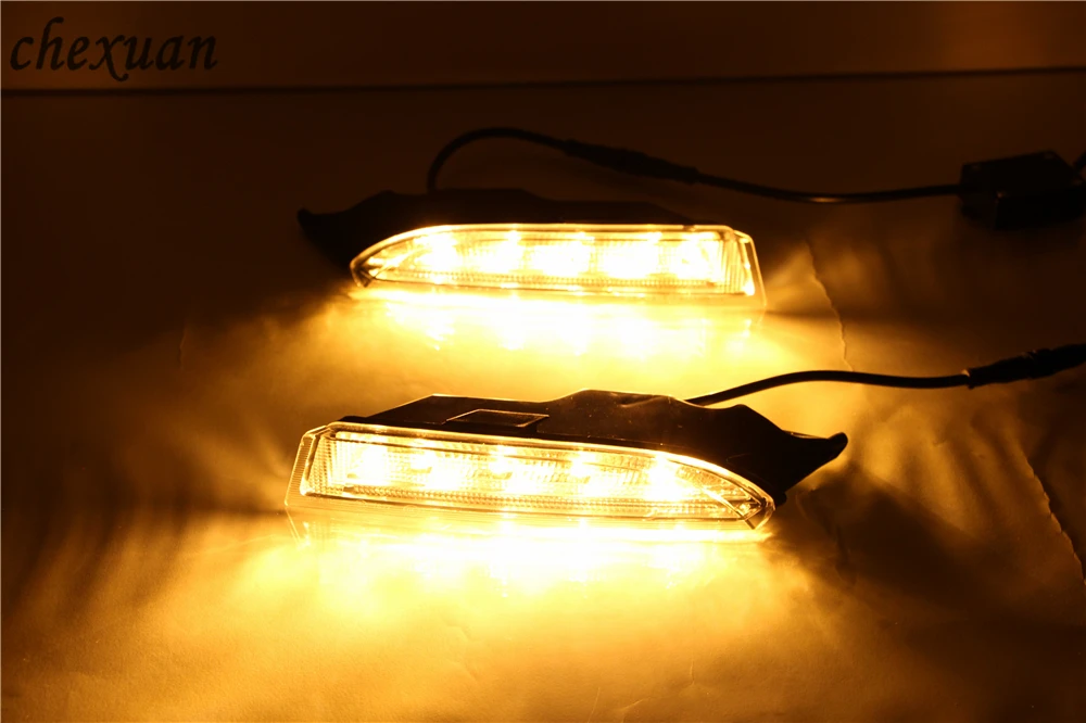 CSCSNL 1 пара светодиодный ных дневных ходовых огней DRL с поворотным сигналом