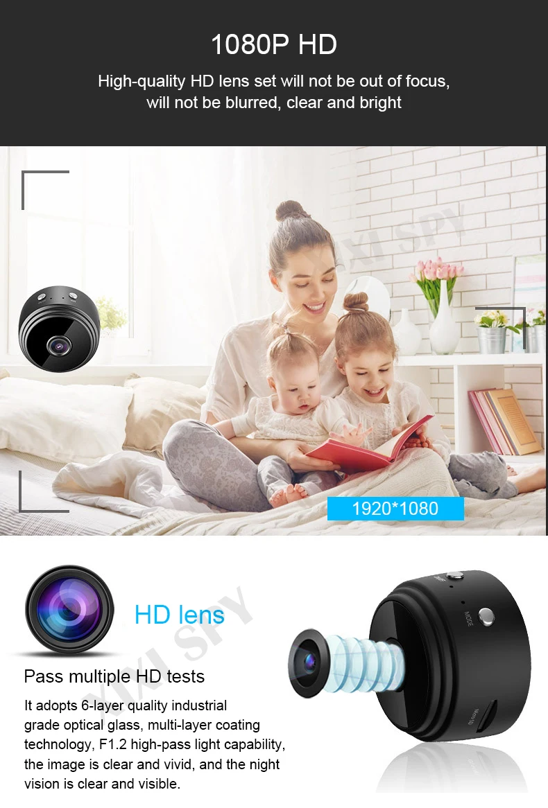 XIXI шпионская Мини wifi камера IP hd секретная камера микро маленькая 1080p Беспроводная видекам для дома и улицы
