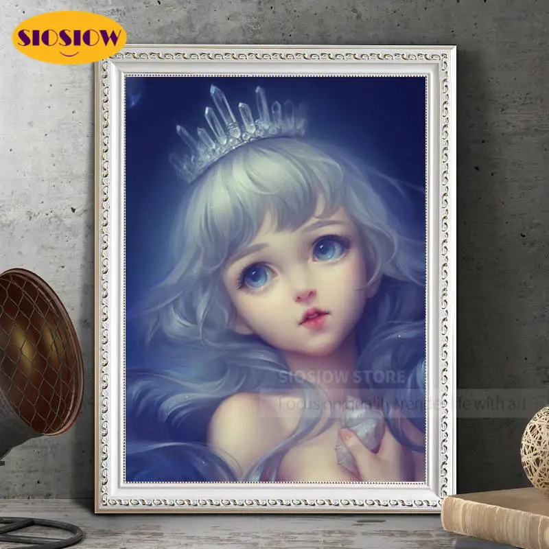 5D Алмазная мозаика &quotсделай сам&quot вышивка яркостью мультяшная девушка наборы