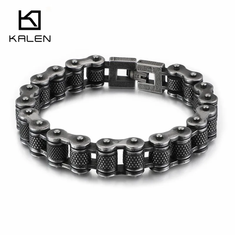 Мужской браслет цепочка из нержавеющей стали с начесом|hand chain jewelry|bike braceletchain bracelet