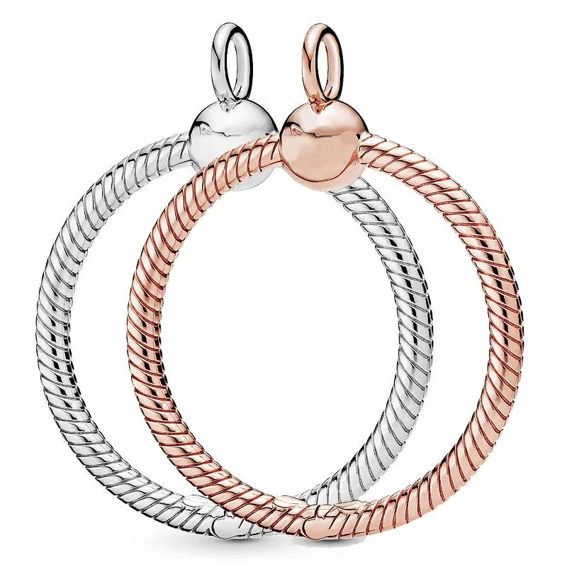 

Серебряные и розовые моменты, ожерелье среднего размера, кулон подходит для браслета Пандоры, браслет из стерлингового серебра 925 пробы, бус...