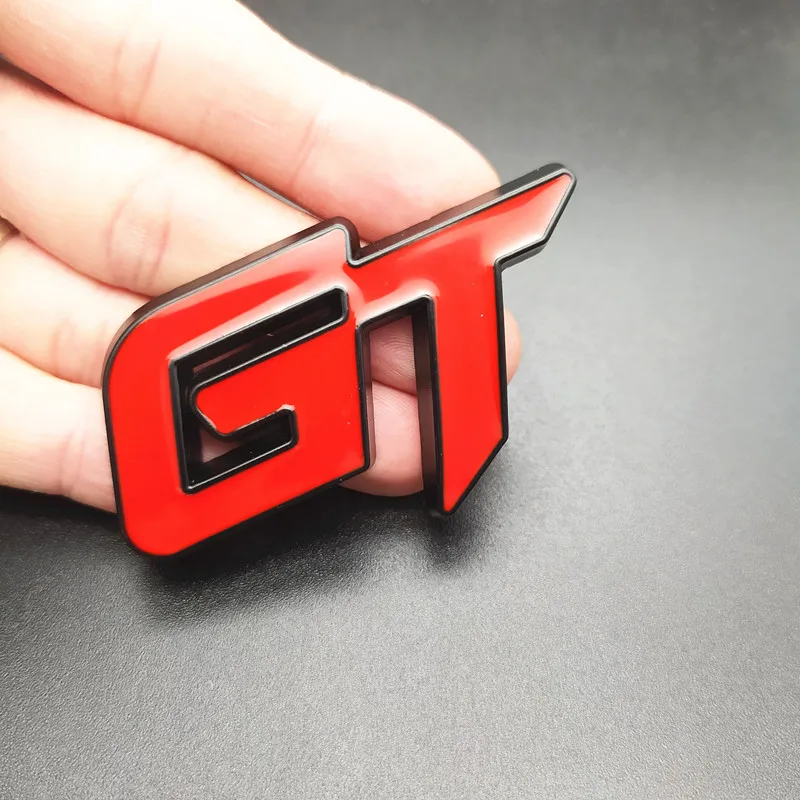 Ar Стайлинг 3D металлические GT эмблемы наклейки авто Хром Передняя решетка значок