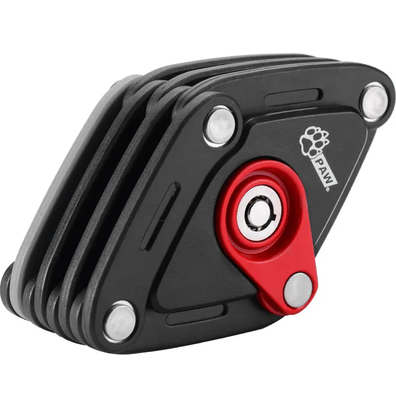 

Paw Foldable Bike Lock 2 Keys Strong Security Anti-theft Bicycle Lock Heavy Duty Chain Cable Padlock Motorcycle Lock For Bicycle