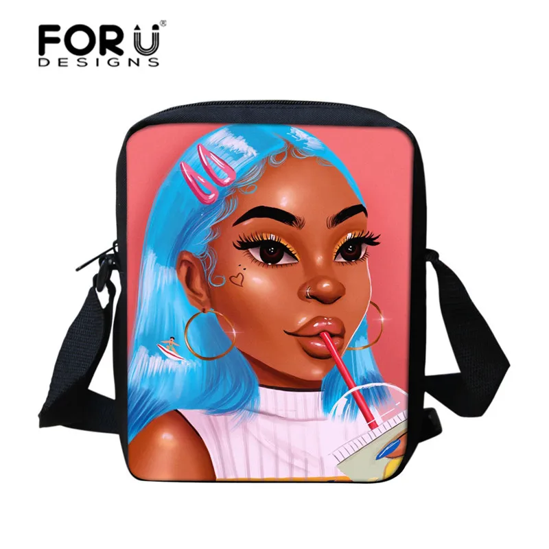 Миниатюрная сумка мессенджер FORUDESIGNS для Африканской девушки