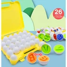 Игрушки Монтессори, яйца, винты, игра, деревянная головоломка 3D для детей, обучение, математическая игрушка, детские игрушки от 1 до 2 лет