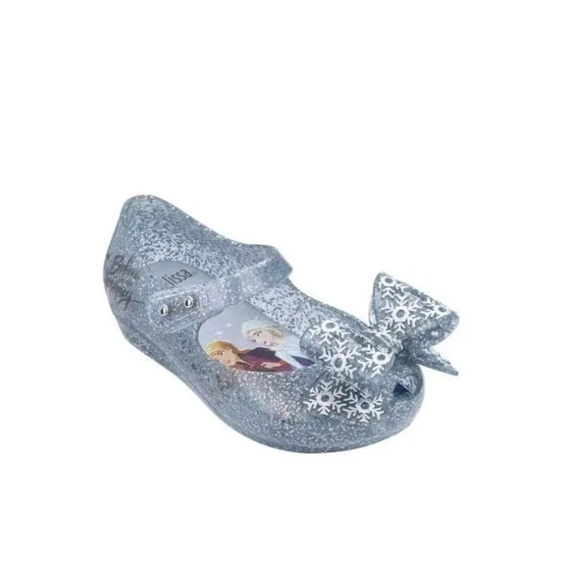 Picture shows-2 Mini Melissa Ultragirl оригинальные прозрачные сандалии с узлом-бабочкой для девочек, детские сандалии, детская пляжная обувь, нескользящая обувь для малышей - Цвет: Picture shows-2