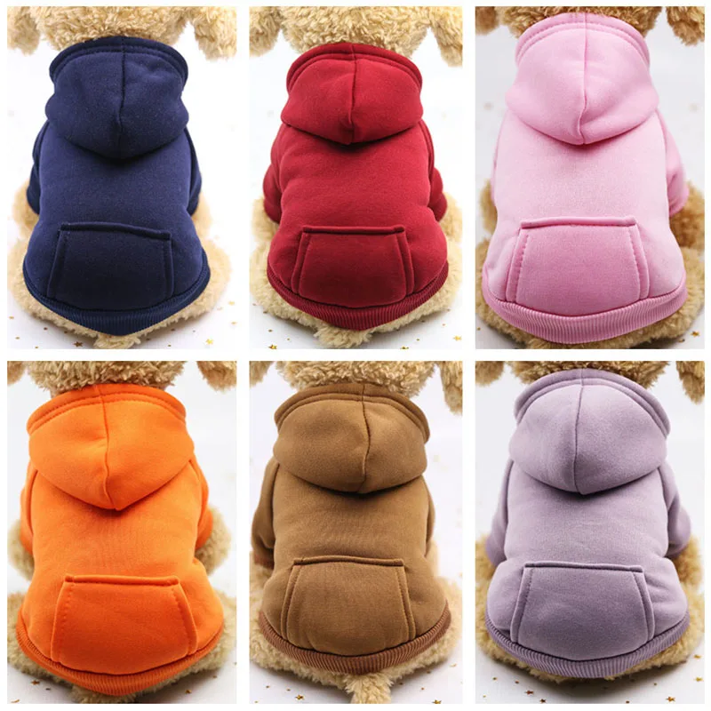 Повседневная одежда для домашних животных толстовки собак кошек щенков пальто