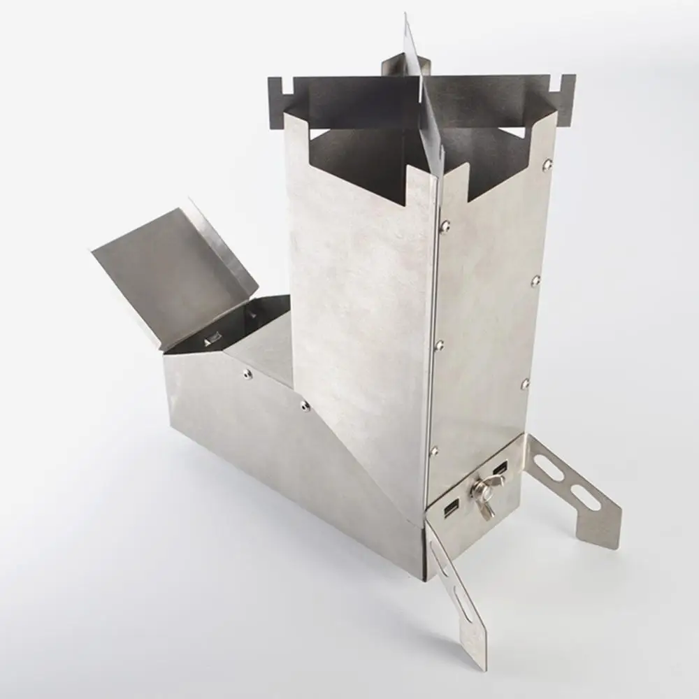 Открытый из нержавеющей стали ракета печь с ручкой кемпинг выживания шестерни