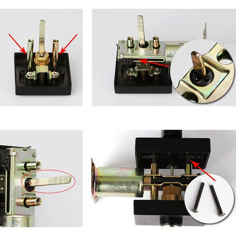 Квадратная круглая врезная дверная розетка в европейском стиле черная красная