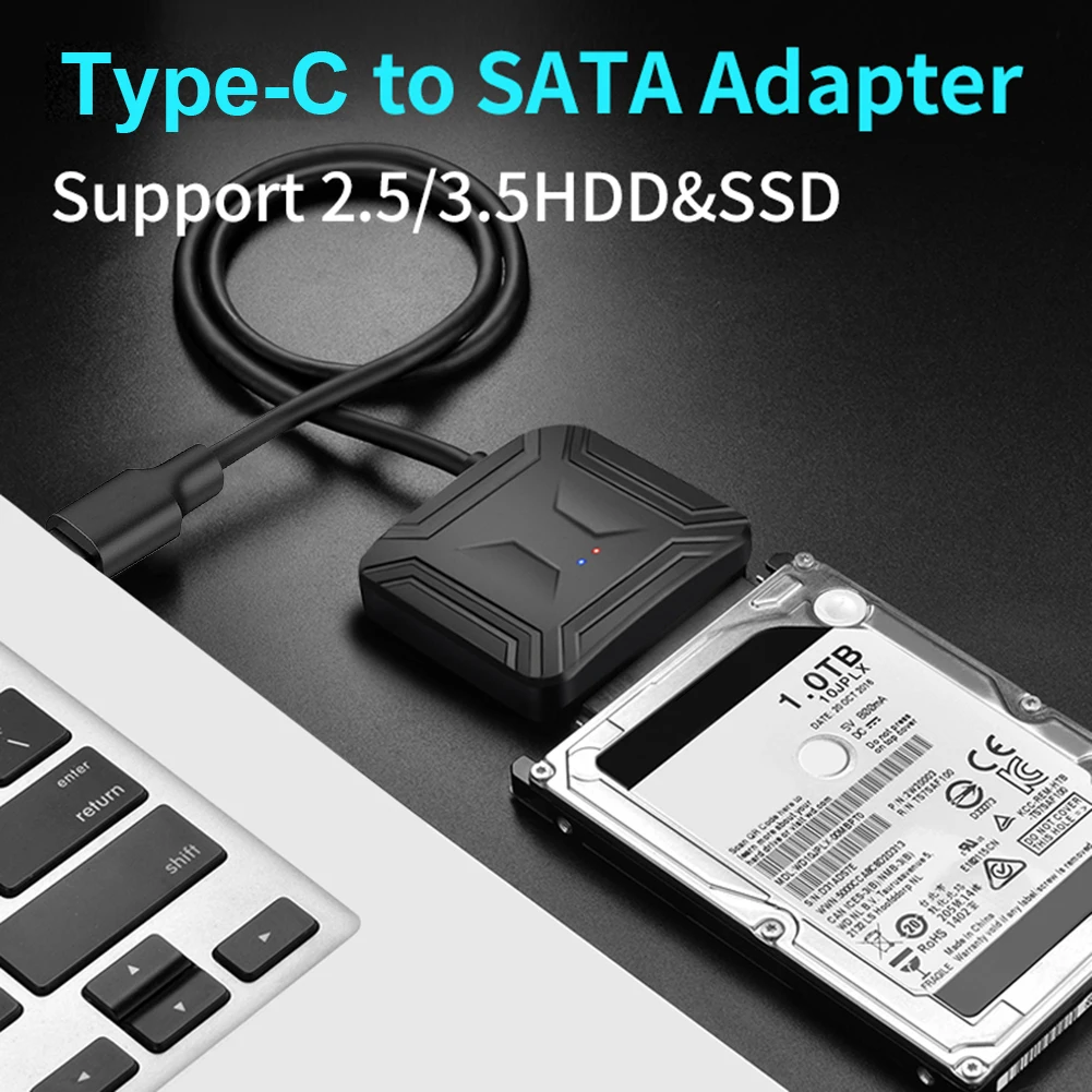 

Кабель-Переходник USB 3.1 Type-C на 2,5, 3,5 SATA III, для передачи данных, 17 дюймов