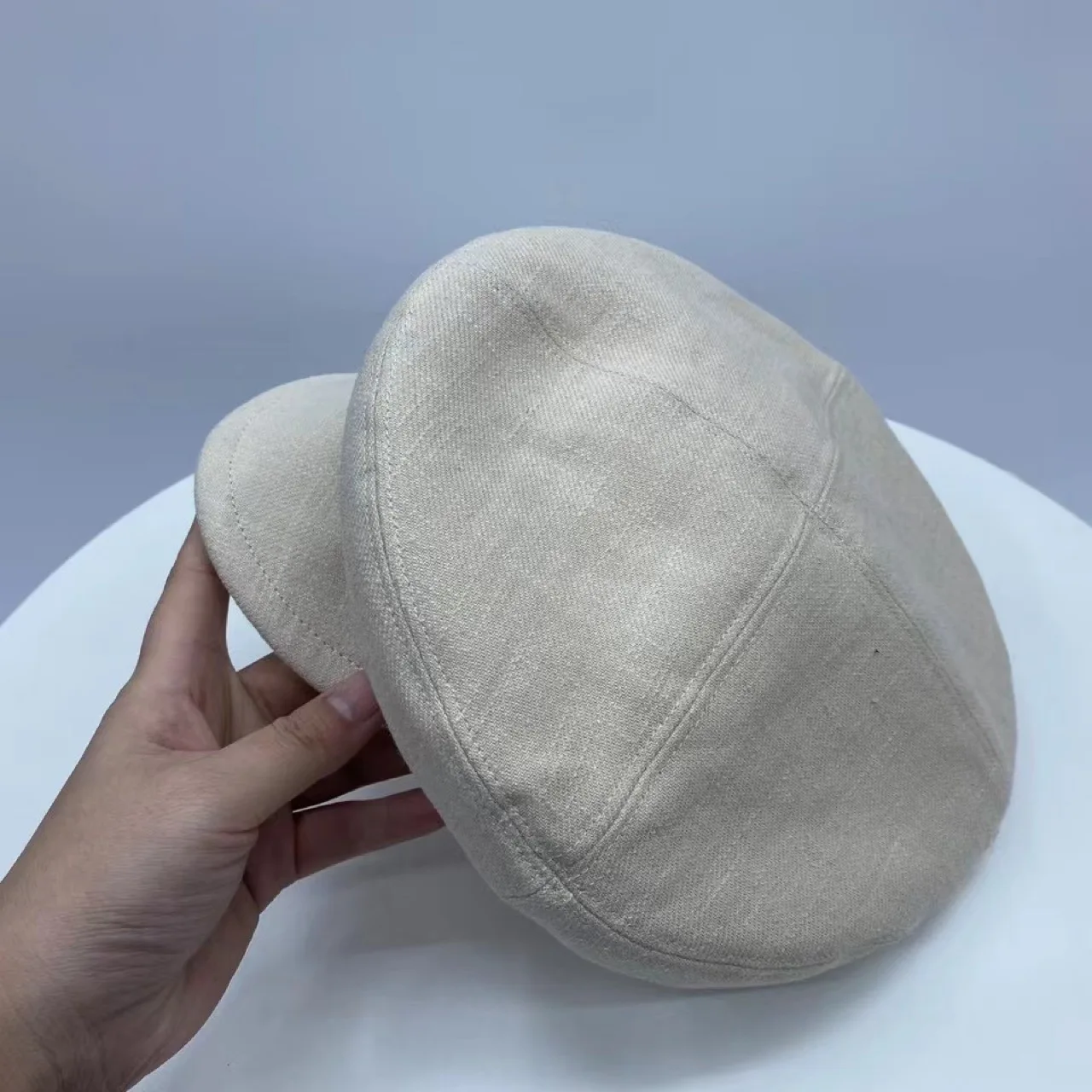 

New Spring Solid Cotton Linen Leisure Octagonal Hat Men Women Visors Cap Four Seasons Casual Decorate Cotton Spring Beret 2021 #