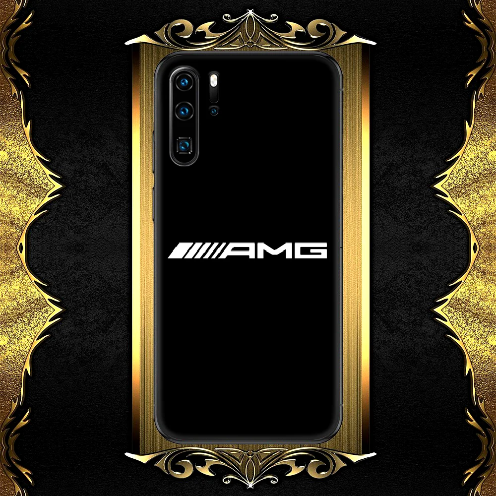 

Mercedes Benz Amges Car Phone Case For Huawei P Mate 10 20 30 40 Pro Lite Smart 2019 2021 black Coque Silicone Funda Pretty